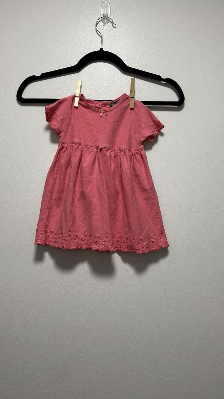The Children’s Place Vintage Pink Baby Girl Dress Size 12 Months 100% Cotton